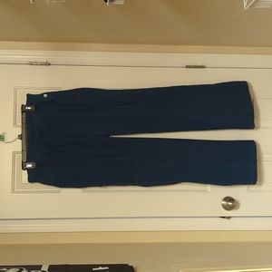 Large women's Cherokee Caribbean blue scrub pants